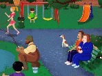 Nezbedný kluk v parku hra online
